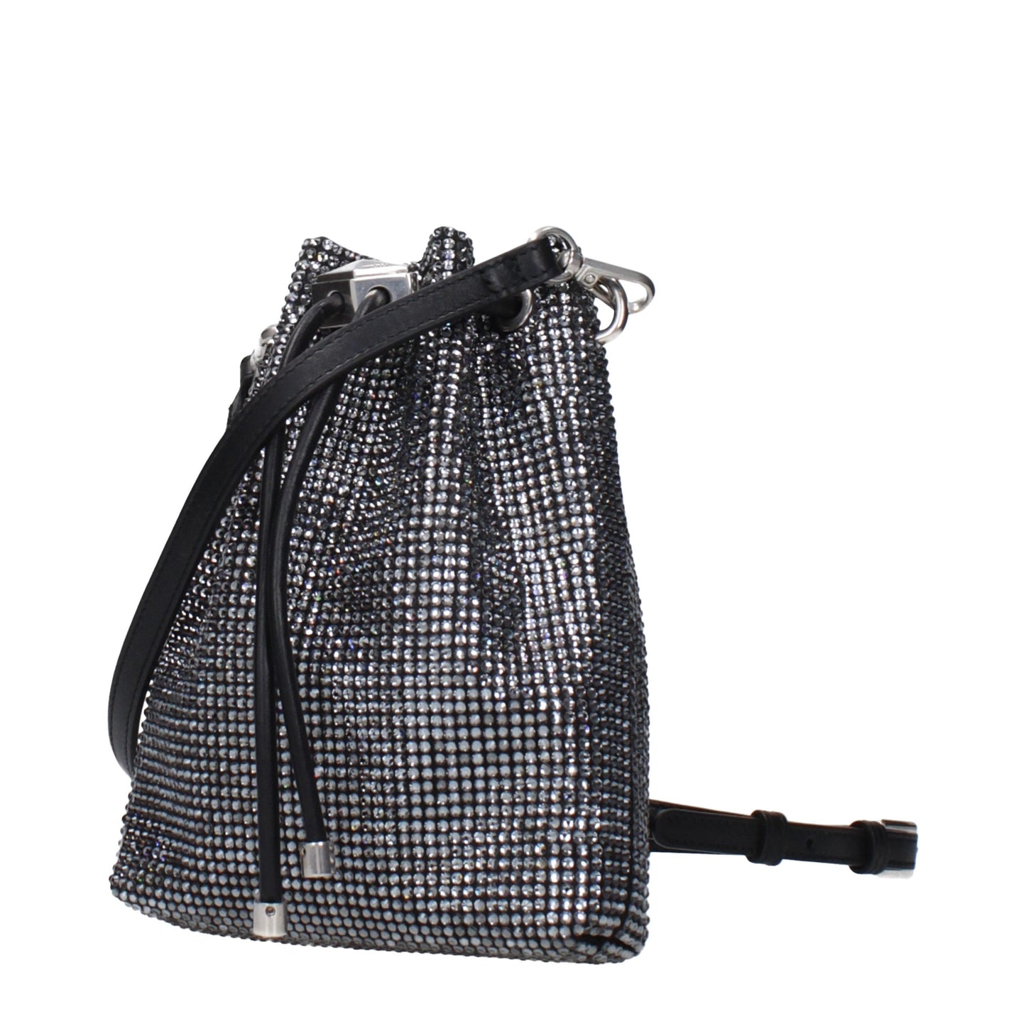 Sac bandoulière Jimmy Choo en satin noir