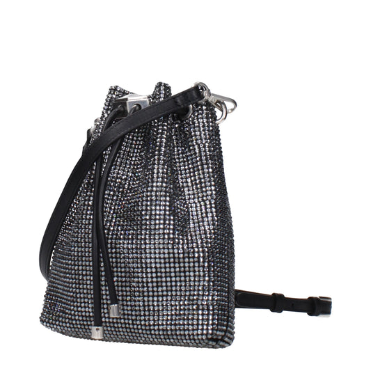 Bolso cruzado Jimmy Choo de satén negro