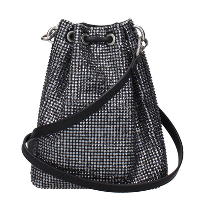 Sac bandoulière Jimmy Choo en satin noir
