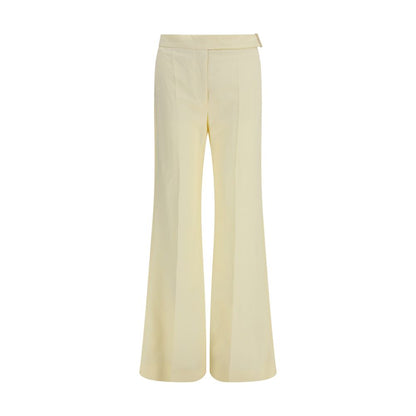 Pantalones acampanados beige de viscosa Max Mara
