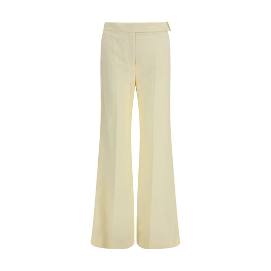 Pantalones acampanados beige de viscosa Max Mara