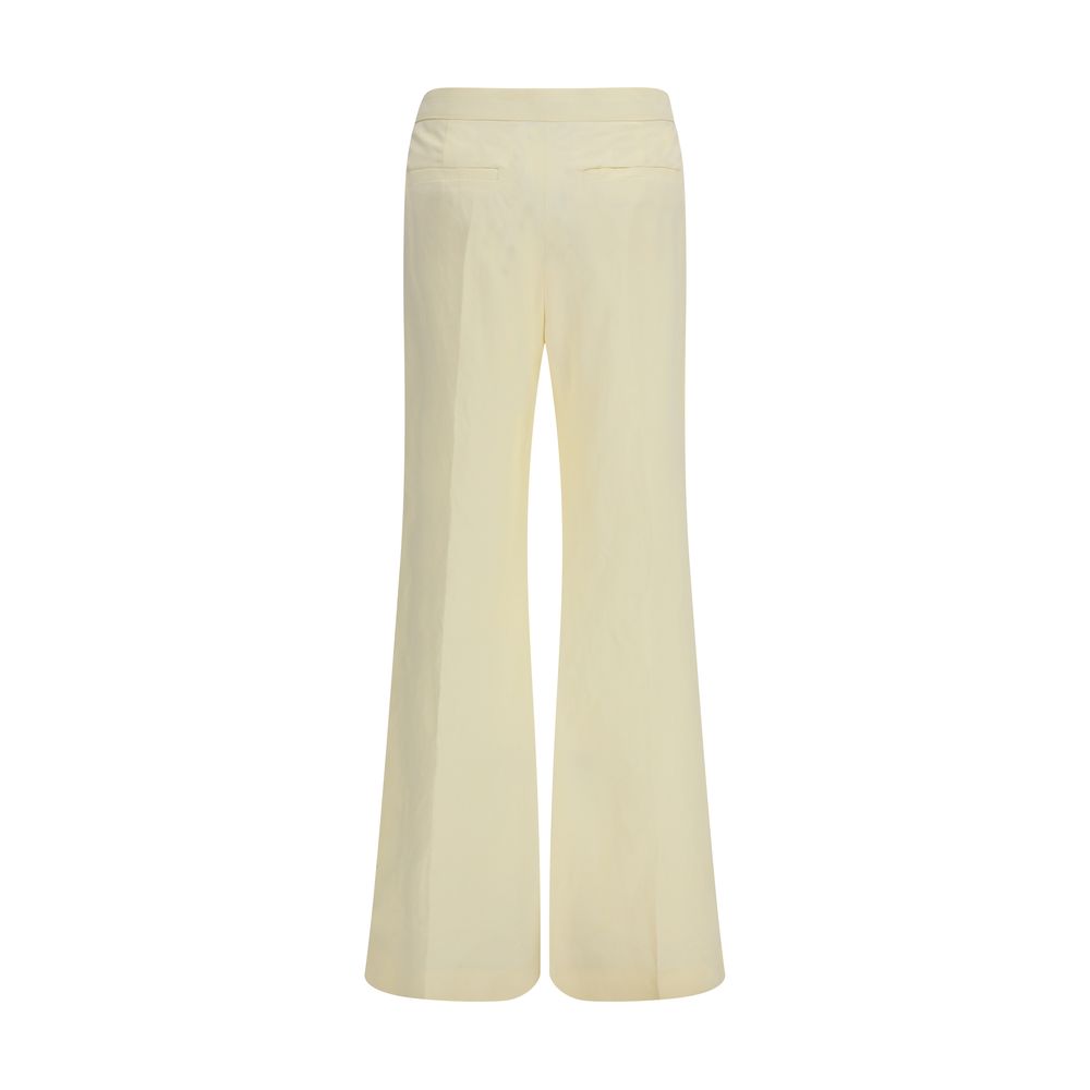 Pantalones acampanados beige de viscosa Max Mara