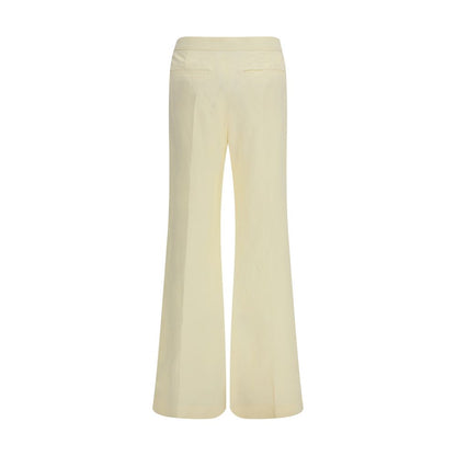 Pantalones acampanados beige de viscosa Max Mara