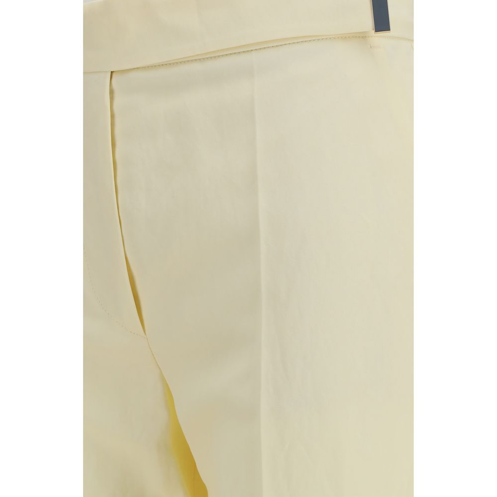 Pantalones acampanados beige de viscosa Max Mara