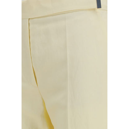 Pantalones acampanados beige de viscosa Max Mara