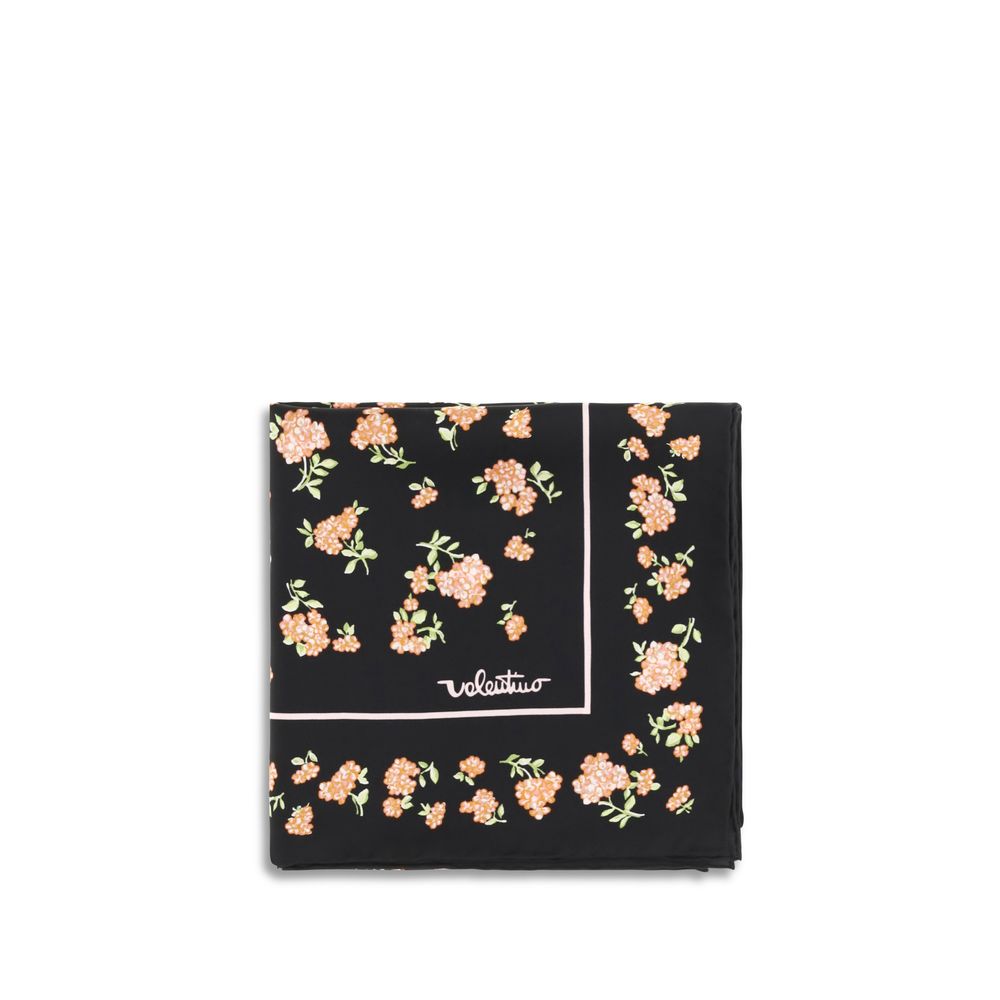 Pañuelo de seda negro Valentino Garavani