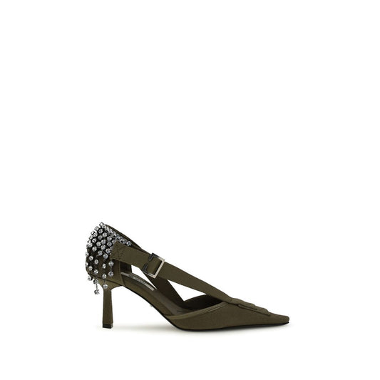 Zapatos de tacón de algodón bicolor Prada