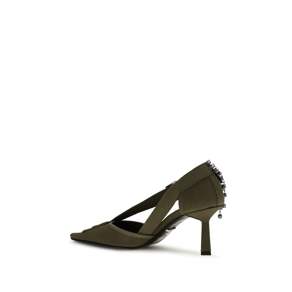 Escarpins Prada bicolores en coton à talons hauts