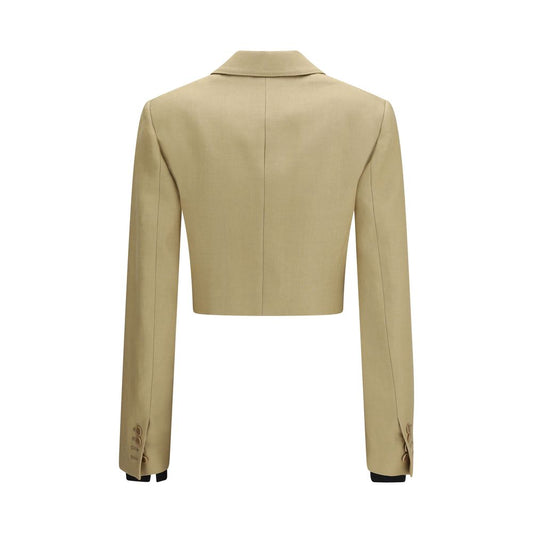 Chaqueta vaquera de lino beige Max Mara