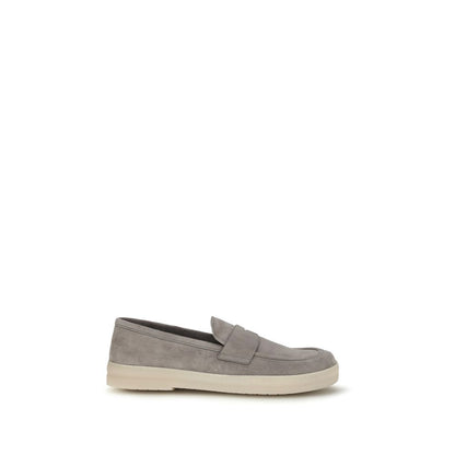 Mocasines Prada De Piel De VacunoGris Modelo Bos Taurus