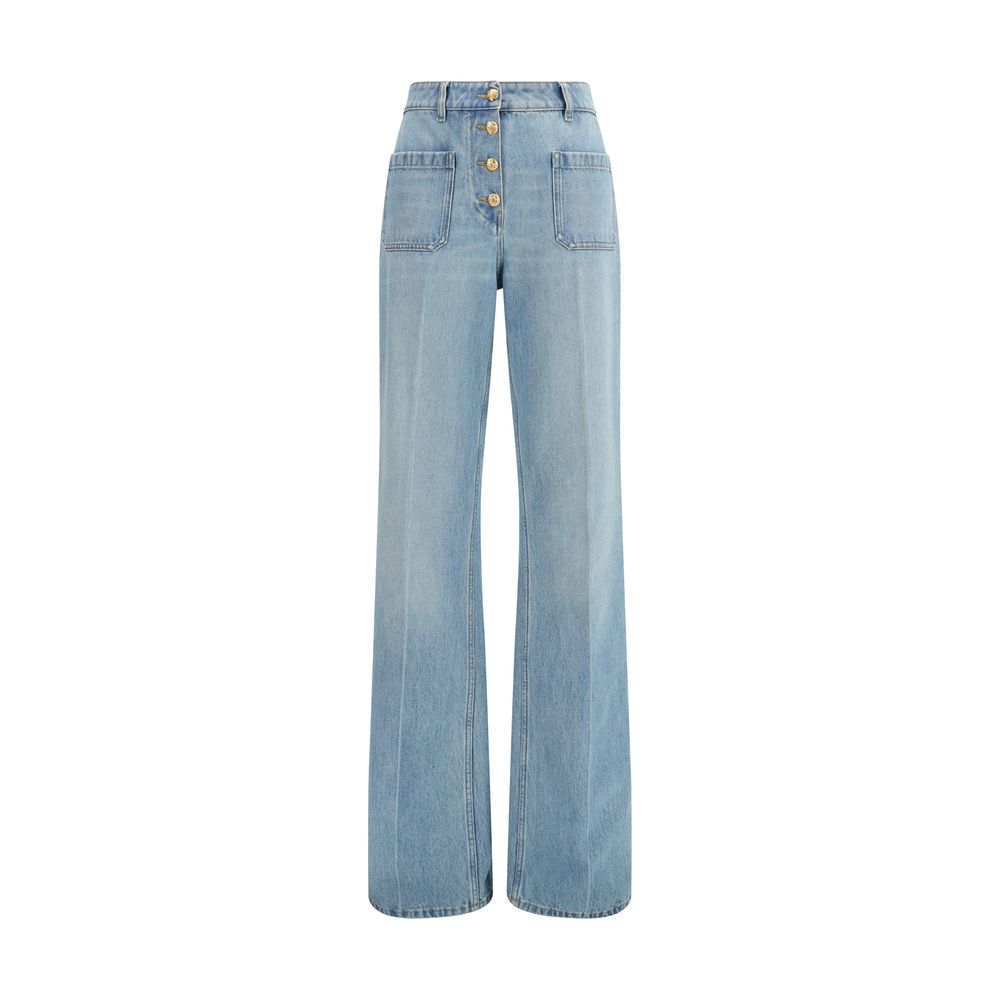 Jean en denim de coton bleu Valentino Garavani