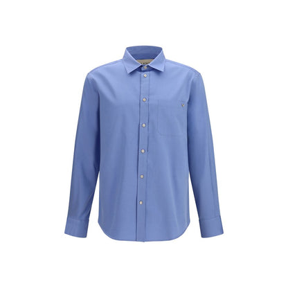 Camisa de algodón azul Valentino Garavani