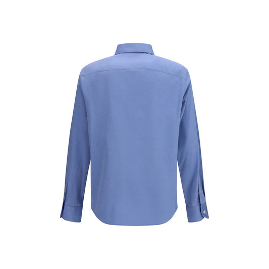 Camisa de algodón azul Valentino Garavani