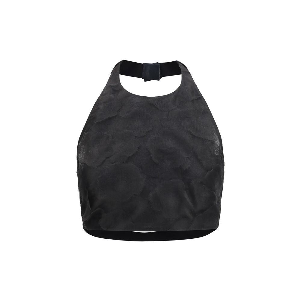 Camisa de seda negra estampada Max Mara