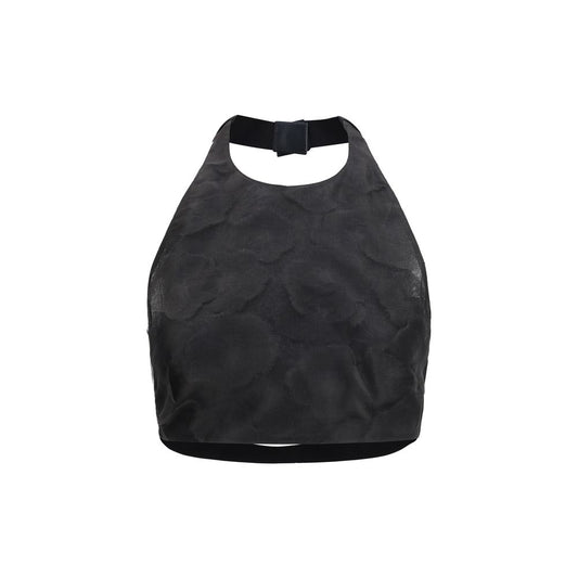 Camisa de seda negra estampada Max Mara