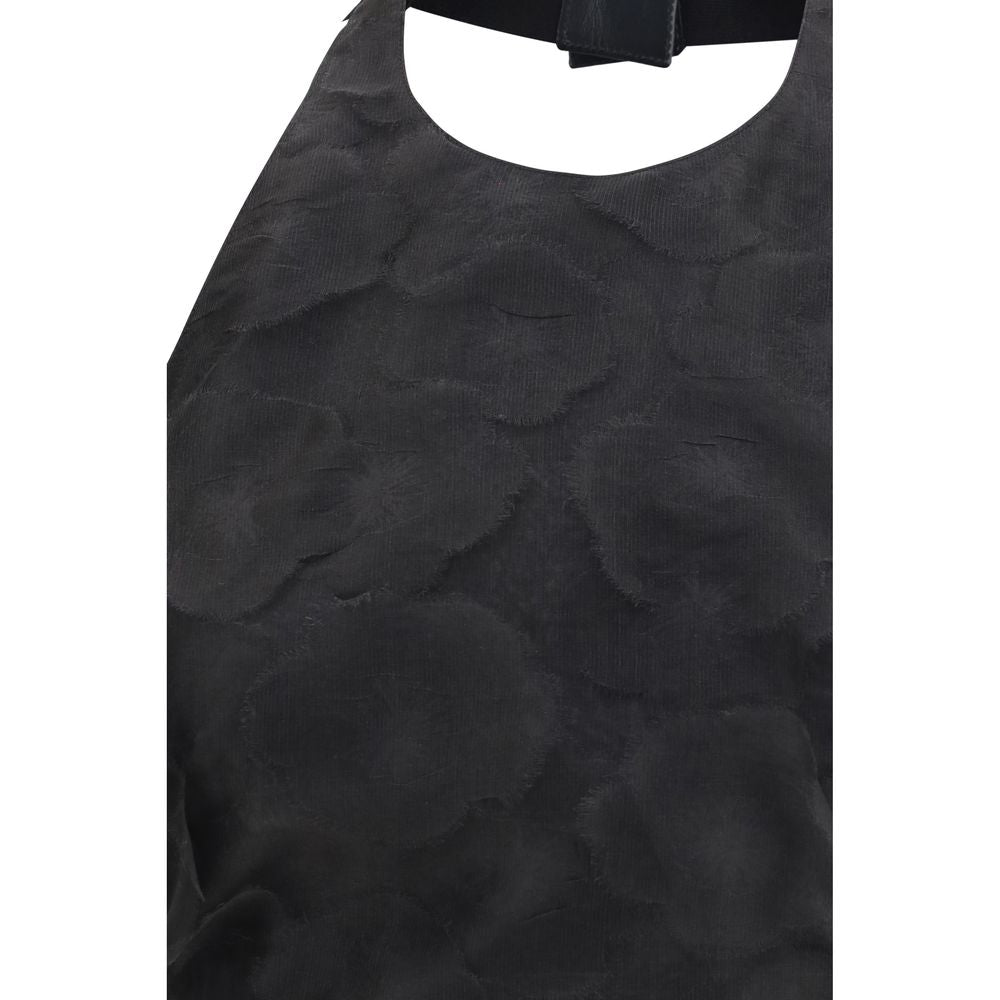Camisa de seda negra estampada Max Mara