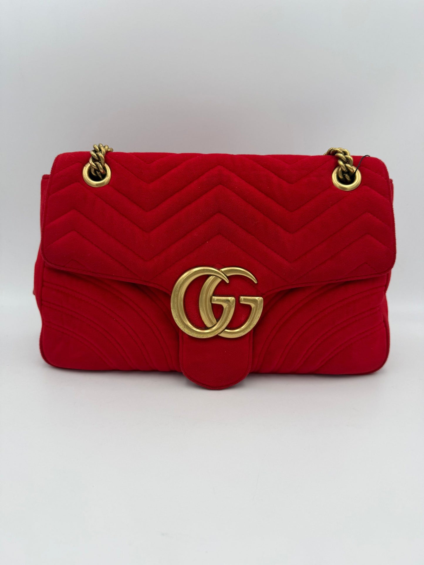 Sac à Main Gucci Marmont Collection Velours Rouge