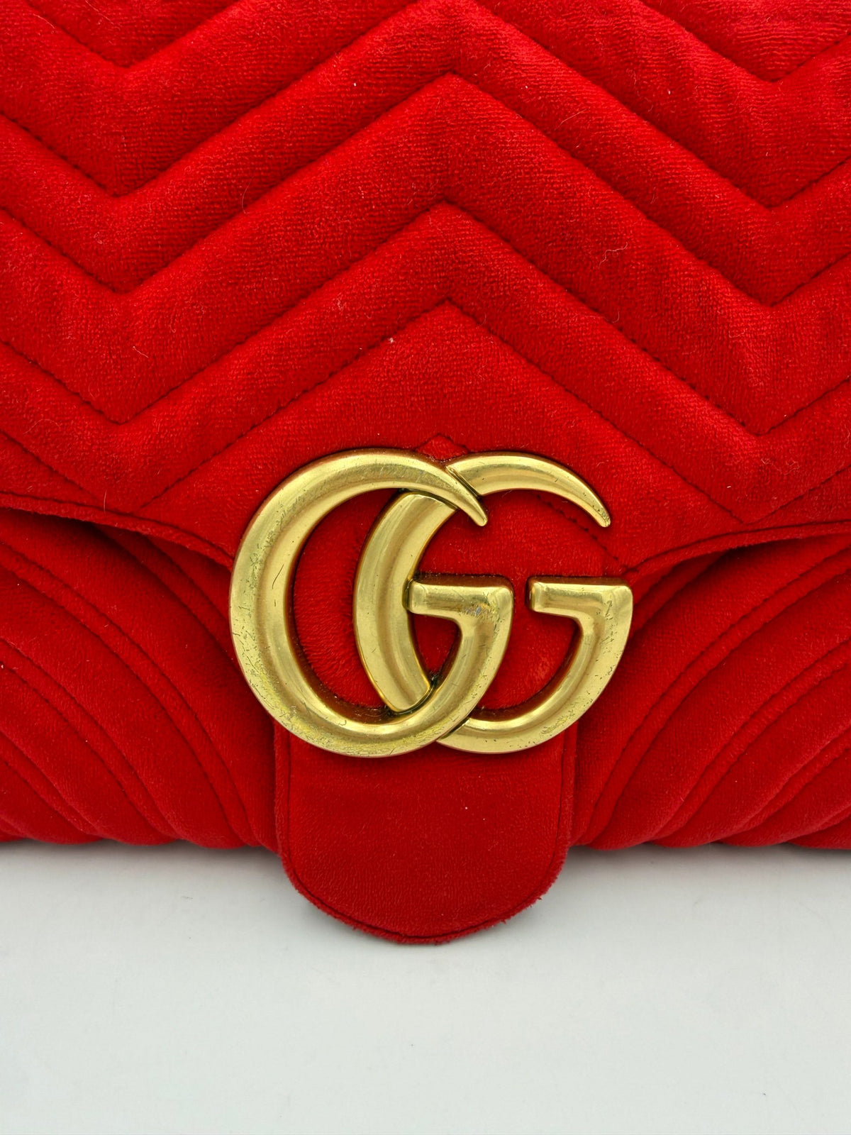 Sac à Main Gucci Marmont Collection Velours Rouge
