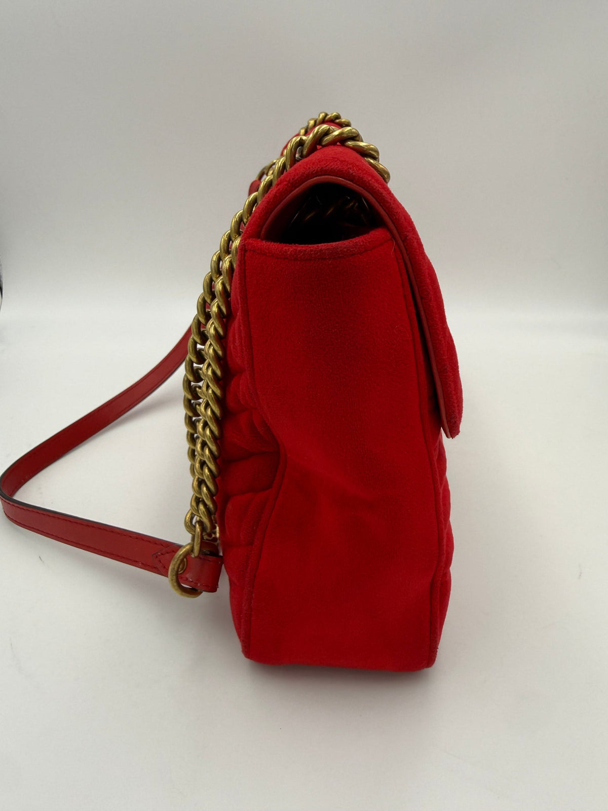 Sac à Main Gucci Marmont Collection Velours Rouge