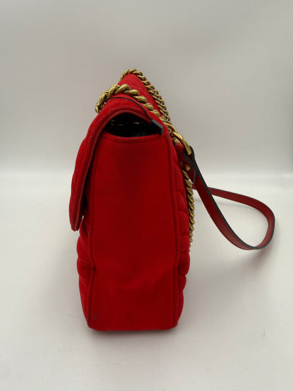 Sac à Main Gucci Marmont Collection Velours Rouge