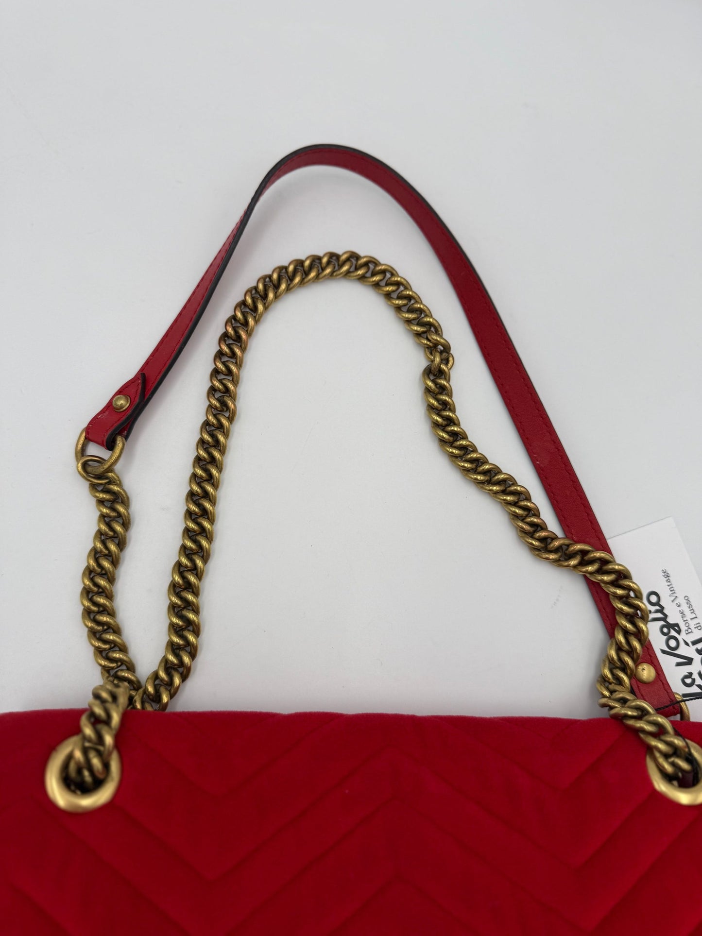Sac à Main Gucci Marmont Collection Velours Rouge