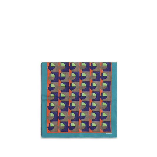 Pañuelo de seda multicolor Miu Miu