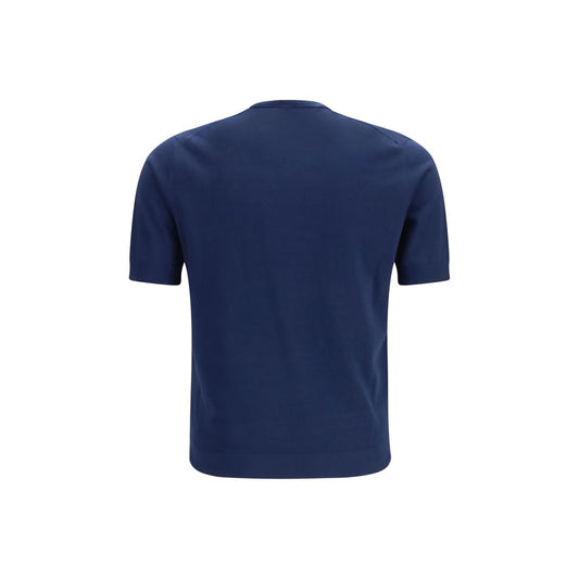 Camiseta de algodón azul de Prada