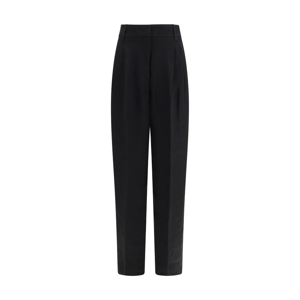 Pantalones de lino negros Max Mara
