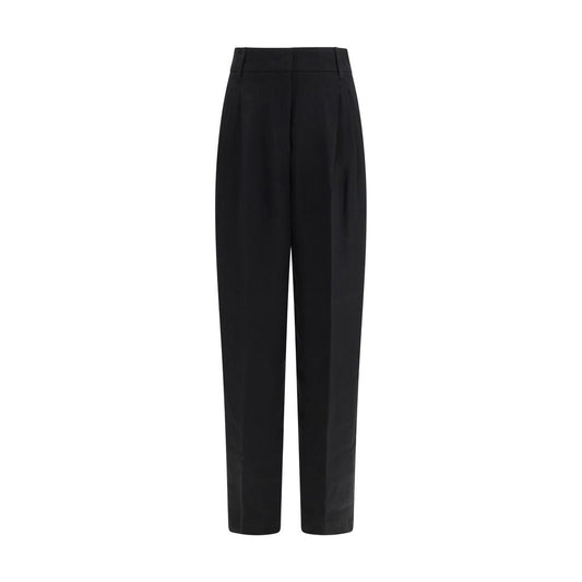Pantalones de lino negros Max Mara