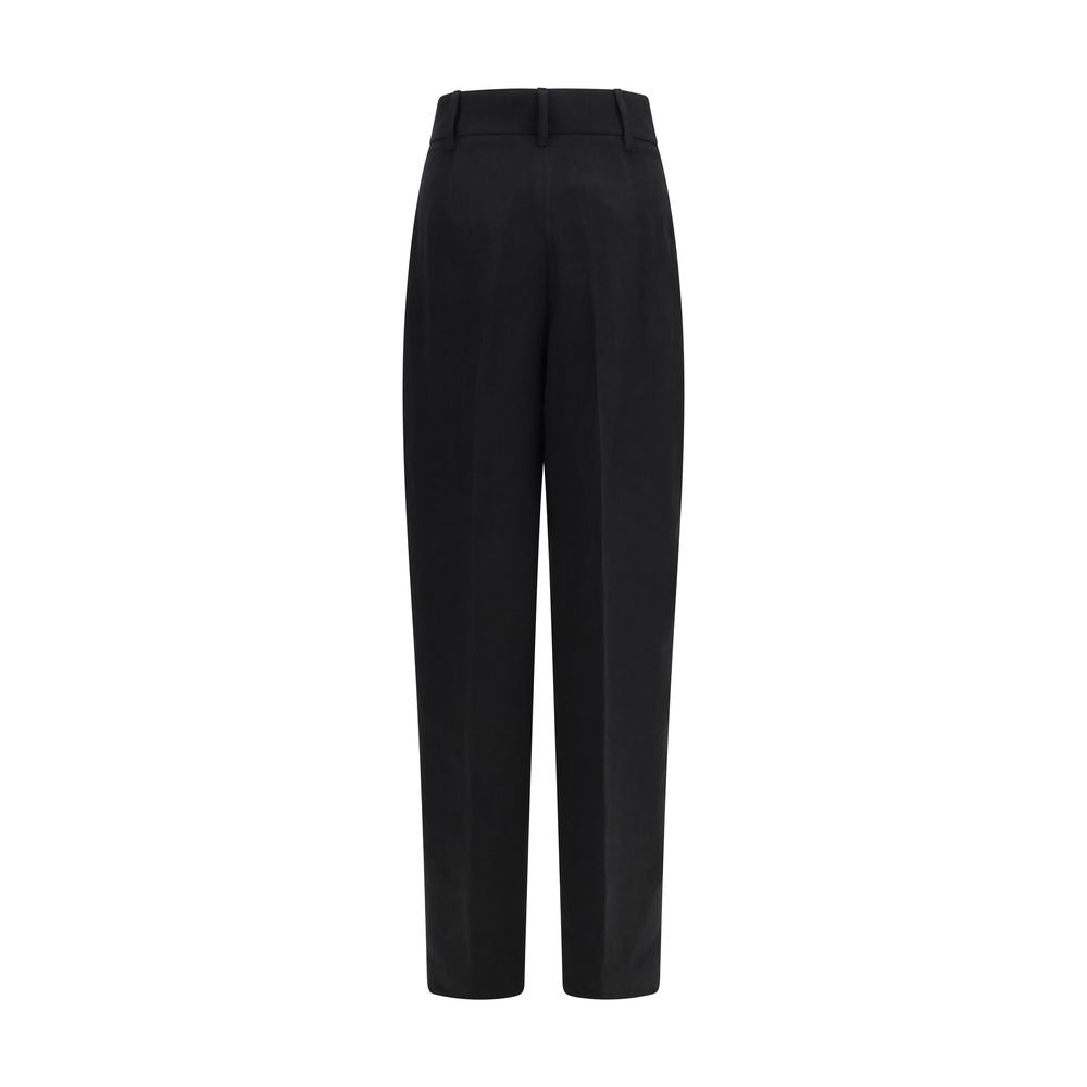 Pantalones de lino negros Max Mara