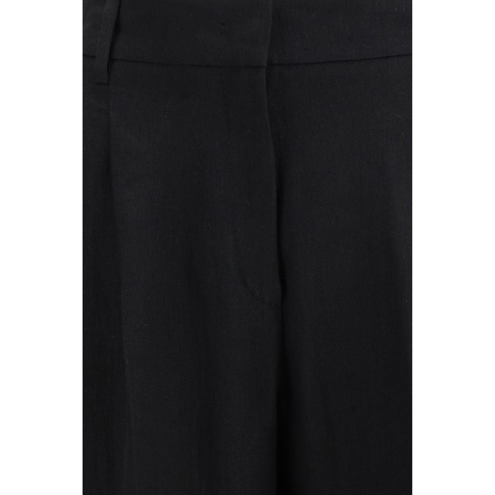 Pantalones de lino negros Max Mara