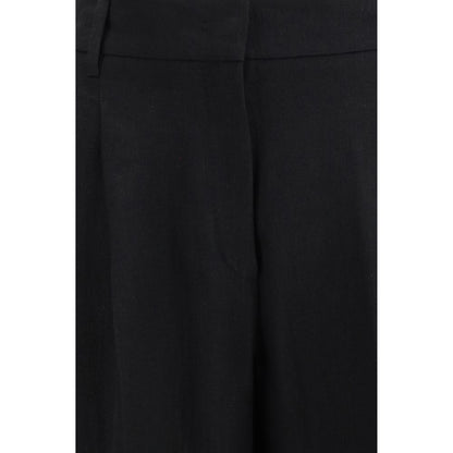 Pantalones de lino negros Max Mara