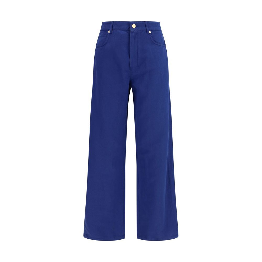 Pantalones informales de algodón azules 'S Max Mara