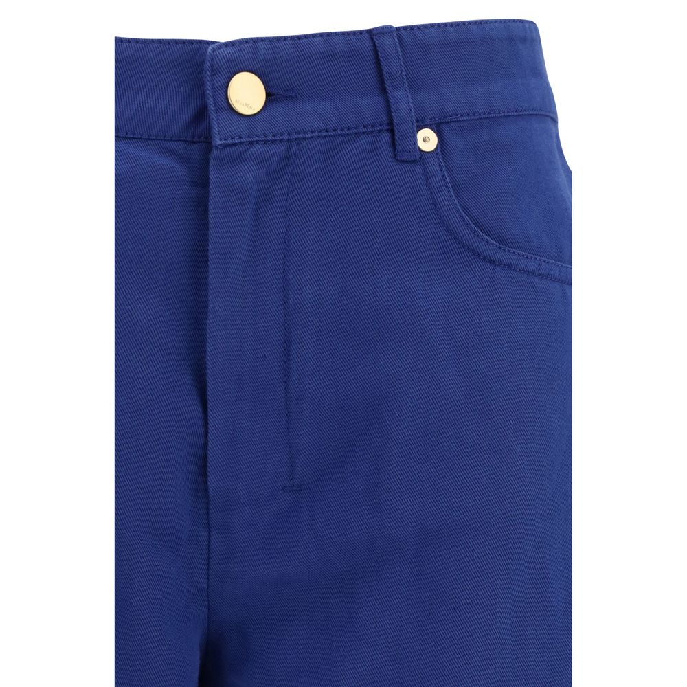 Pantalones informales de algodón azules 'S Max Mara