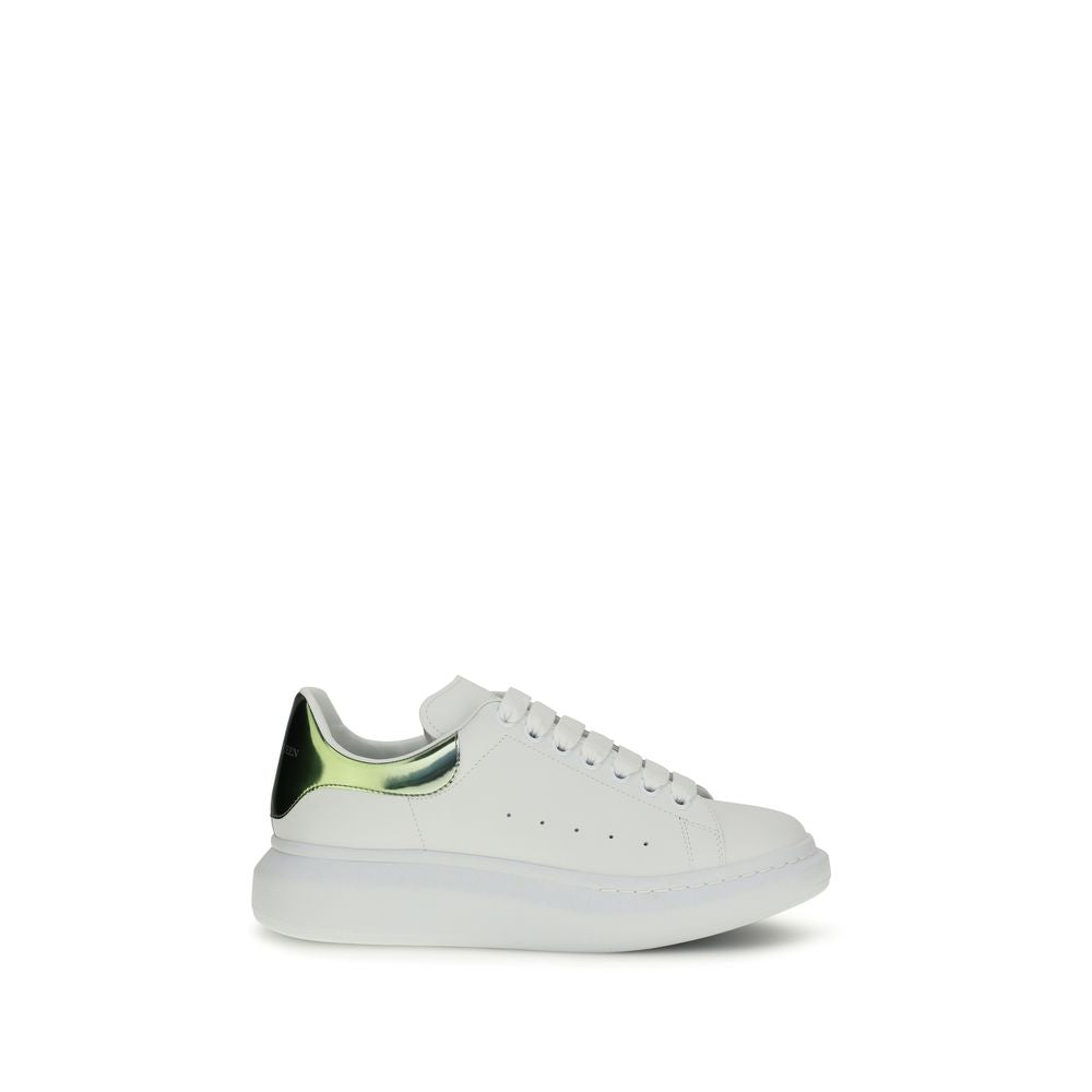 Zapatillas de plataforma de piel de becerro blanca Bos Taurus de Alexander McQueen