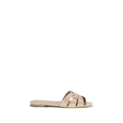Sandalias planas Saint Laurent de piel de becerro multicolor Bos Taurus