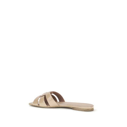 Sandalias planas Saint Laurent de piel de becerro multicolor Bos Taurus