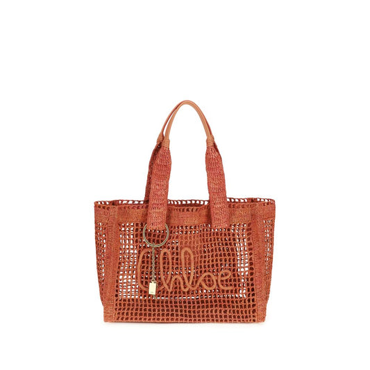 Bolso de hombro Chloé de rafia multicolor