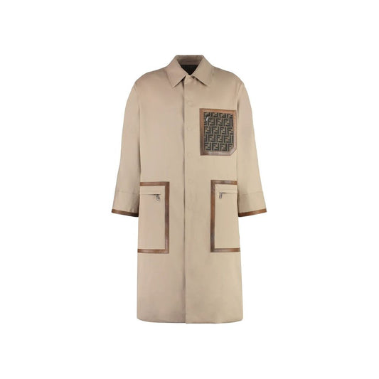 Abrigo Fendi de algodón beige