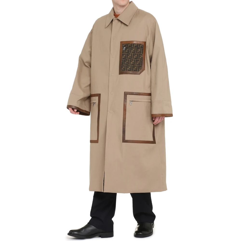 Abrigo Fendi de algodón beige