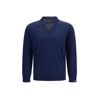 Sudadera de algodón azul Prada