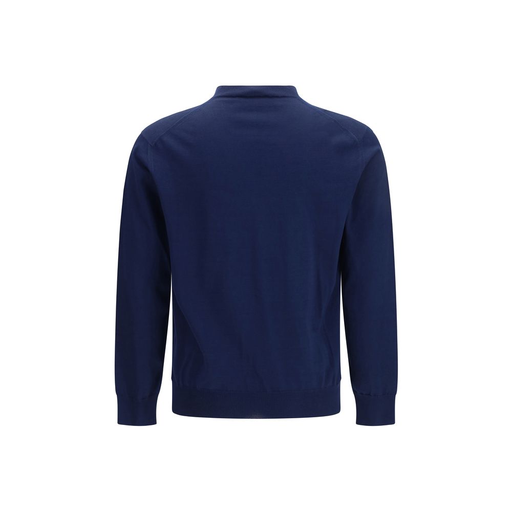 Sudadera de algodón azul Prada