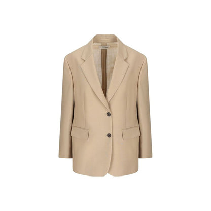 Blazer de mohair beige de Prada