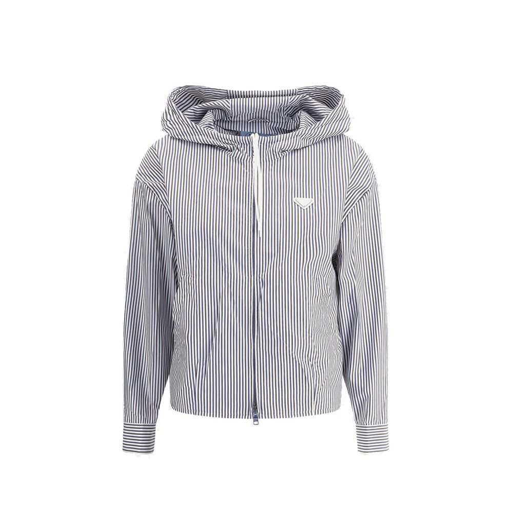 Prada Women's Blue Lightweight Polyamide Shell Jacket