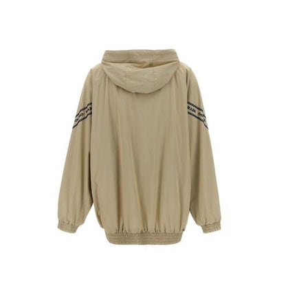 Chaqueta Prada De Algodón Beige Diseño Largo Total