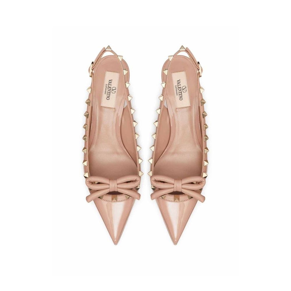 Valentino Garavani Beige Leather High Heel Pumps