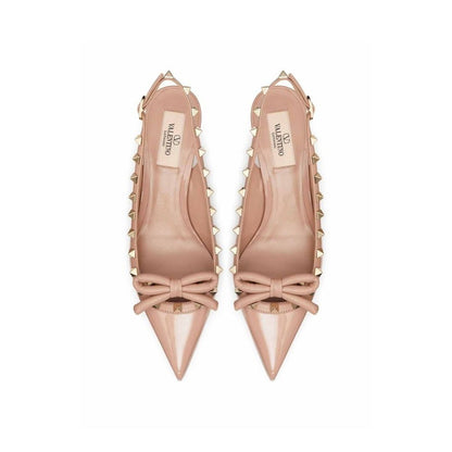Valentino Garavani Beige Leather High Heel Pumps