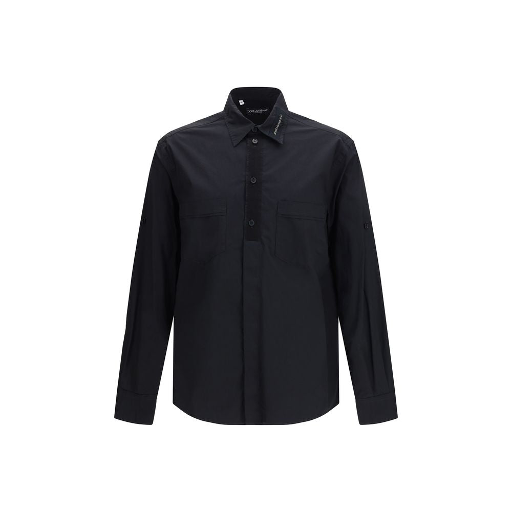 Chemise noire en coton Dolce & Gabbana