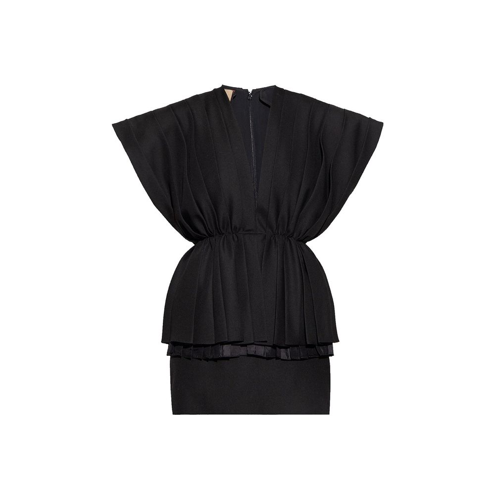 Vestido de cóctel de lana negro Gucci