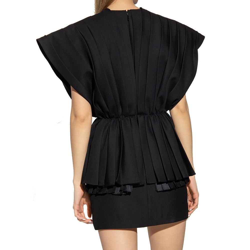 Vestido de cóctel de lana negro Gucci